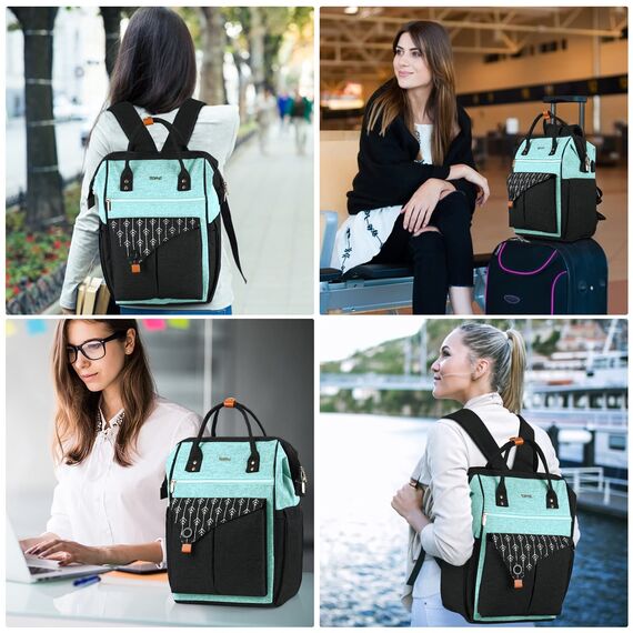 RJEU Rucksack Damen, Schulrucksack Mädchen, Rucksack mit einem USB-Ladeanschluss von 15,6 Zoll, Rucksack Geschenke für Frauen für Valentinstag, Muttertag, Geburtstag für Mutter, Schwester, Ehefrau