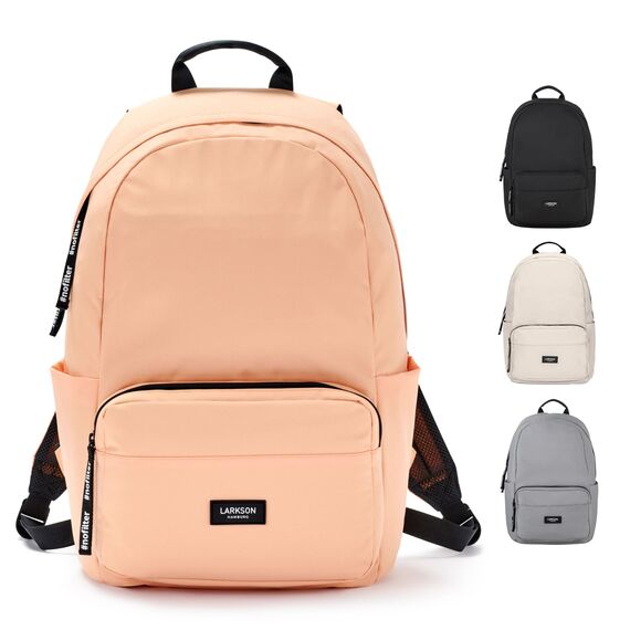 LARKSON Schulrucksack Mädchen & Jungen Teenager Orange - No 3 - Rucksack Damen & Herren für Schule - 16" Laptopfach - Aus Recyceltem PET - Wasserabweisend