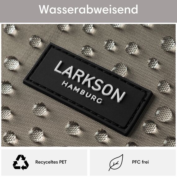 LARKSON Schulrucksack Mädchen & Jungen Teenager Grau - No 3 - Rucksack Damen & Herren für Schule - 16" Laptopfach - Aus Recyceltem PET - Wasserabweisend