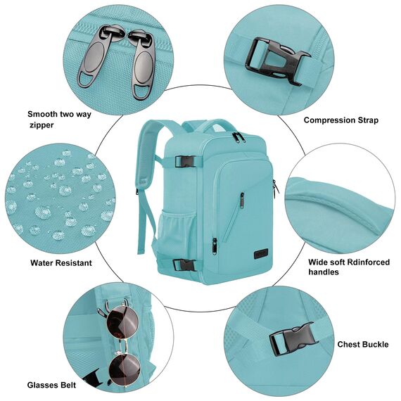 WENIG für Ryanair Handgepäck 40x20x25 Rucksack 20L Kabinentasche mit USB Ladeanschluss für Damen und Herren