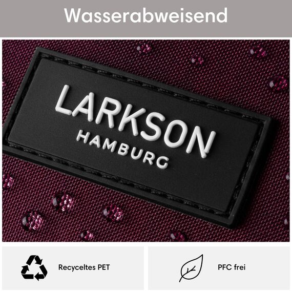 LARKSON Schulrucksack Mädchen & Jungen Teenager Rot - No 3 - Rucksack Damen & Herren für Schule - 16" Laptopfach - Aus Recyceltem PET - Wasserabweisend