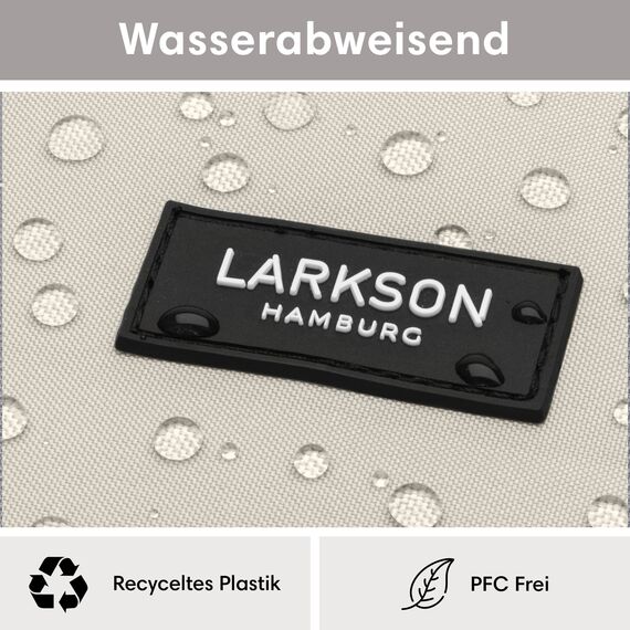 LARKSON Schulrucksack Mädchen & Jungen Teenager Beige - No 3 - Rucksack Damen & Herren für Schule - 16" Laptopfach - Aus Recyceltem PET - Wasserabweisend