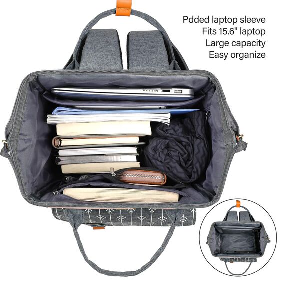 Rucksack Damen für Schule Laptop Rucksack 15,6 Zoll Schulrucksack Mädchen Teenager Daypack Wasserdichte mit USB-Ladeanschluss Tablet für Universität, Reisen, Frauen Rosa