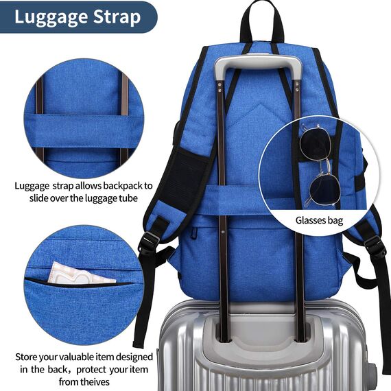 WENIG Laptop Rucksack Herren,15.6 Zoll Laptop Anti Diebstahl Rucksack Tasche Schulrucksack Business Notebook Rucksack Wasserdicht mit USB, Geschenk für Männer,Arbeit Reisen Schüler Jungen Teenager