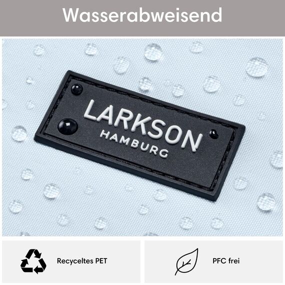 LARKSON Schulrucksack Mädchen & Jungen Teenager Hellblau - No 3 - Rucksack Damen & Herren für Schule - 16" Laptopfach - Aus Recyceltem PET - Wasserabweisend