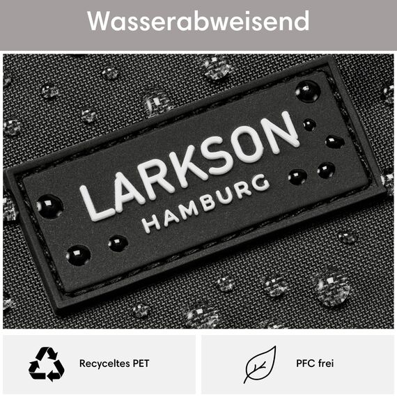 LARKSON Schulrucksack Mädchen & Jungen Teenager Grau Leo - No 3 - Rucksack Damen & Herren für Schule - 16" Laptopfach - Aus Recyceltem PET - Wasserabweisend