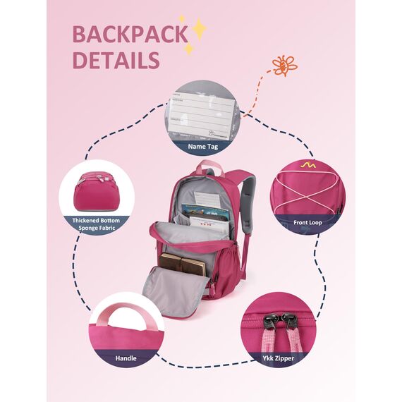 Mountaintop Kinderrucksack Mädchen Jungen Schulrucksack Schultasche für Schule Wander, 15L, 25 x 14 x 41 cm