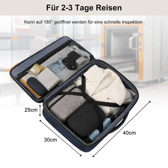 MATEIN Reiserucksack 30L für Eurowings, Handgepäck Flugzeug Reiserucksack Männer und Frauen Teenager College Carry on Daypack für Wizz Air Vueling für Kurzreisen Geschäftsreisen, Blau