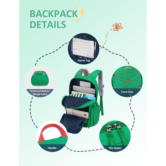 Mountaintop Kinderrucksack Mädchen Jungen Schulrucksack Schultasche für Schule Wander, 18L,