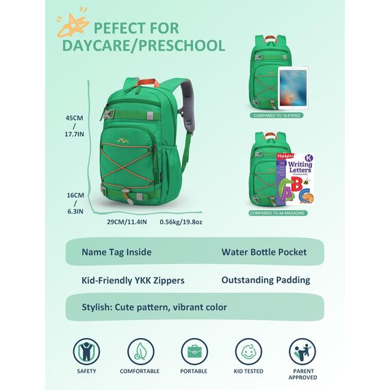 Mountaintop Kinderrucksack Mädchen Jungen Schulrucksack Schultasche für Schule Wander, 18L,