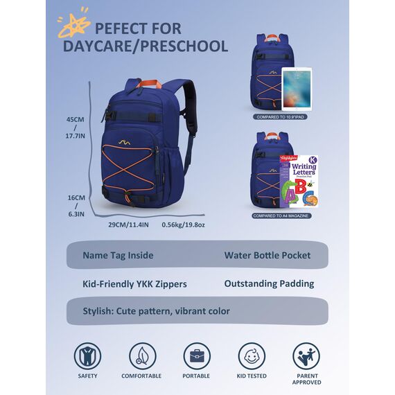 Mountaintop Kinderrucksack Mädchen Jungen Schulrucksack Schultasche für Schule Wander, 18L,