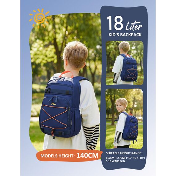 Mountaintop Kinderrucksack Mädchen Jungen Schulrucksack Schultasche für Schule Wander, 18L,