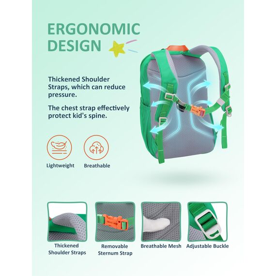 Mountaintop Kinderrucksack Mädchen Jungen Schulrucksack Schultasche für Schule Wander, 18L,