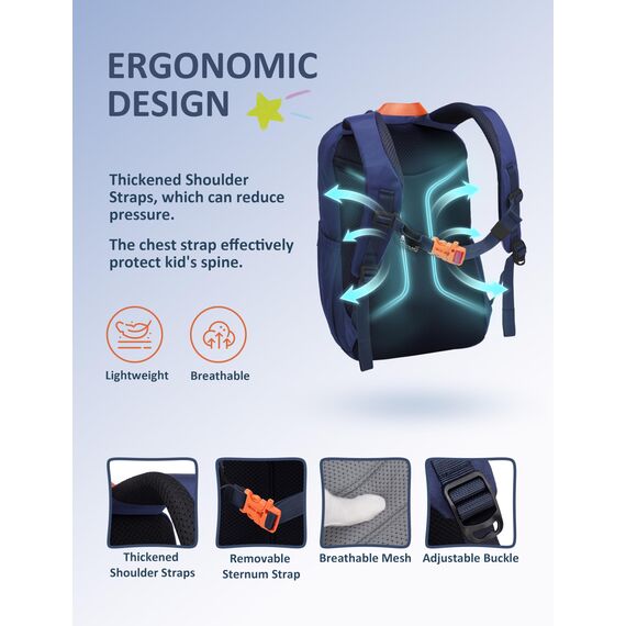 Mountaintop Kinderrucksack Mädchen Jungen Schulrucksack Schultasche für Schule Wander, 18L,