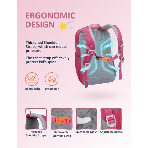 Mountaintop Kinderrucksack Mädchen Jungen Schulrucksack Schultasche für Schule Wander, 15L, 25 x 14 x 41 cm