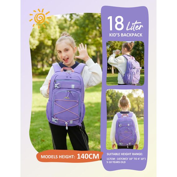 Mountaintop Kinderrucksack Mädchen Jungen Schulrucksack Schultasche für Schule Wander, 18L,