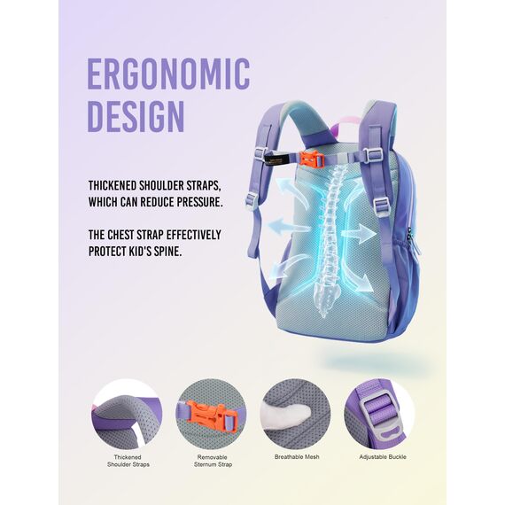 Mountaintop Kinderrucksack Mädchen Jungen Schulrucksack Schultasche für Schule Wander, 15L, 25 x 14 x 41 cm