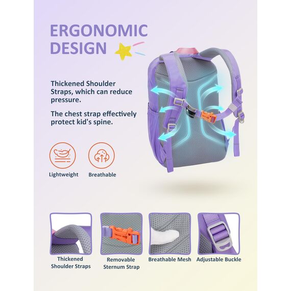 Mountaintop Kinderrucksack Mädchen Jungen Schulrucksack Schultasche für Schule Wander, 18L,