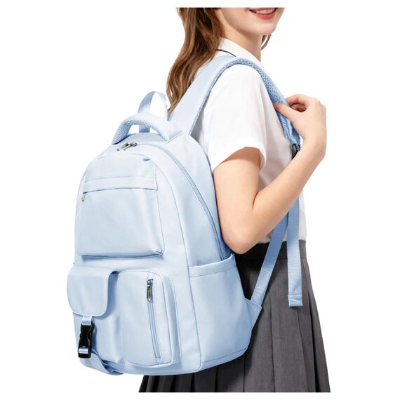 HYC00 Schulrucksack Mädchen Damen Schulranzen Schultasche Jungen Teenager Leichter Rucksack Schule Damen Casual Daypacks Travel Work Backpack Tagesrucksack College Bookbag Aesthetic School Bag,Blau