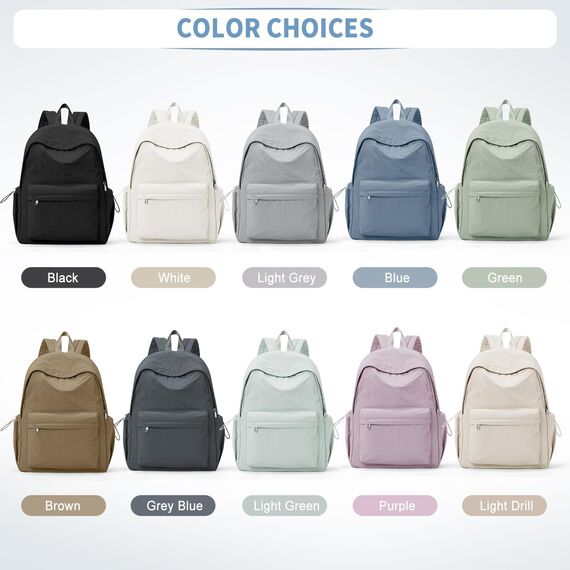 HYC00 Rucksack Schule Teenager Mädchen Damen Causal Schulrucksack College-Rucksack, leichte Schultasche Arbeitstasche für Jungen und Mädchen, passend für 14-Zoll-Laptop Daypack Bookbag,Blau