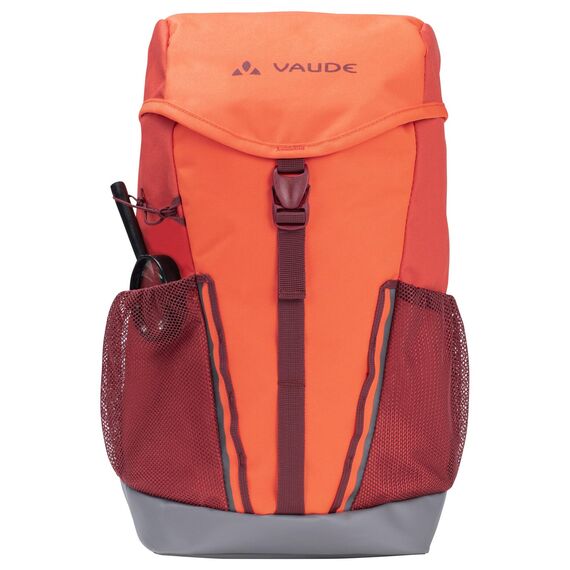 VAUDE Kinderrucksack Jungen & Mädchen Puck 10 Liter in rosa, komfortabler Wanderrucksack Kinder, Wetterfester Schulrucksack mit Regenhülle & Lupe, viel Stauraum