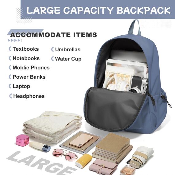 HYC00 Schulrucksack Teenager Mädchen Schultaschen Leichter Schultasche Mädchen Jungen Büchertasche School Backpack Girls College Rucksack Wasserdichter Laptop Rucksack Damen Casual Daypacks,Blau Lila