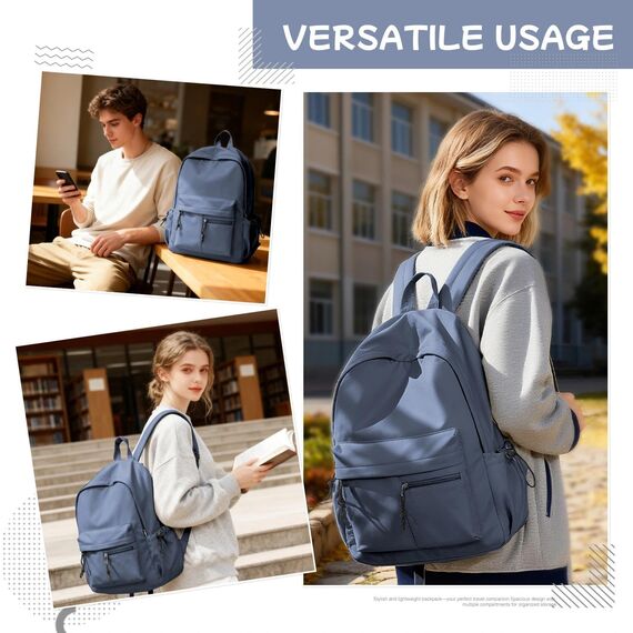 HYC00 Schulrucksack Teenager Mädchen Schultaschen Leichter Schultasche Mädchen Jungen Büchertasche School Backpack Girls College Rucksack Wasserdichter Laptop Rucksack Damen Casual Daypacks,Blau Lila