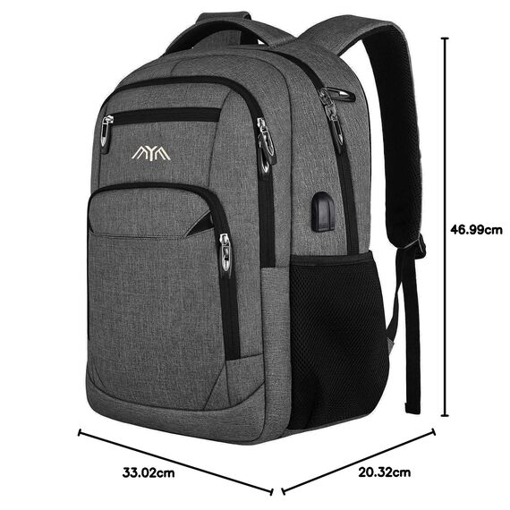 YAMTION Laptop Rucksack, Jungen Schulrucksack Herren und Damen Daypack 15,6 Zoll Leichtgewicht Wasserdichte Anti Diebstahl Schultasche