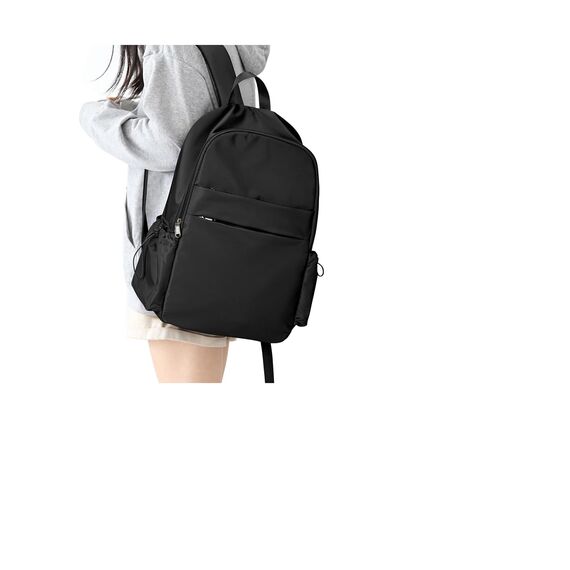 HYC00 Schulrucksack Damen Causal Travel Schultaschen 14 Zoll Laptop Daypack Bookbag für Teenager Mädchen Boys College-Rucksack Leichter Rucksack Wasserabweisend Bookbag Men Work Daypack,Schwarz