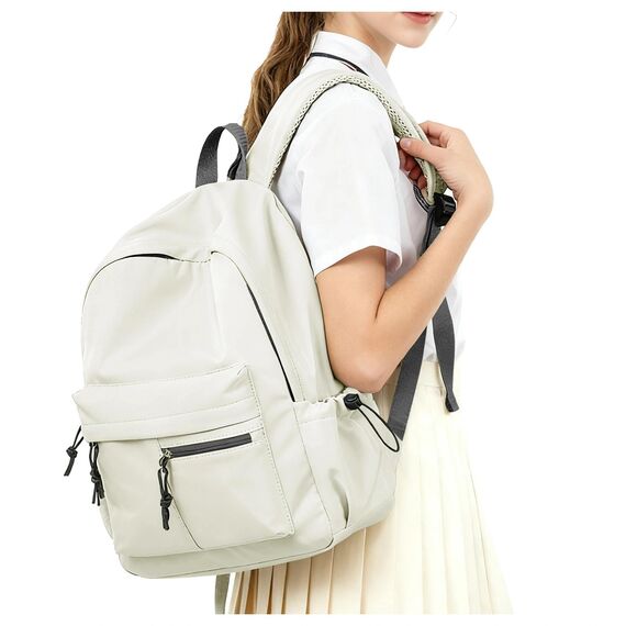 HYC00 Schulrucksack Teenager Mädchen Schultaschen Leichter Schultasche Mädchen Jungen Büchertasche School Backpack Girls College Rucksack Wasserdichter Laptop Rucksack Damen Casual Daypacks,Beige