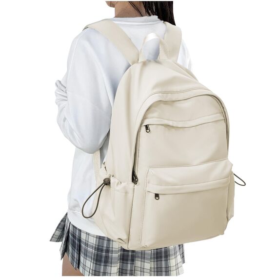 HYC00 Schulrucksack Teenager Mädchen Schultaschen Causal Daypacks Damen College Rucksack Leichter Rucksack Mädchen Teenager Schule Schultasche Wasserdicht Laptop Rucksack Damen 14 zoll Backpack,Beige