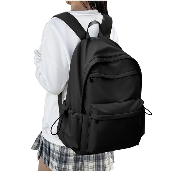 HYC00 Schulrucksack Teenager Mädchen Schultaschen Causal Daypacks Damen College Rucksack Leichter Rucksack Mädchen Teenager Schule Schultasche Wasserdicht Laptop Rucksack 14 zoll Backpack,Schwarz