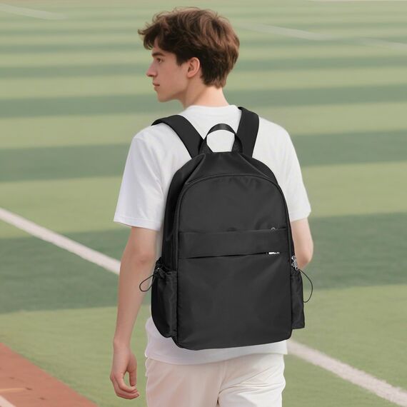 HYC00 Schulrucksack Damen Causal Travel Schultaschen 14 Zoll Laptop Daypack Bookbag für Teenager Mädchen Boys College-Rucksack Leichter Rucksack Wasserabweisend Bookbag Men Work Daypack,Schwarz