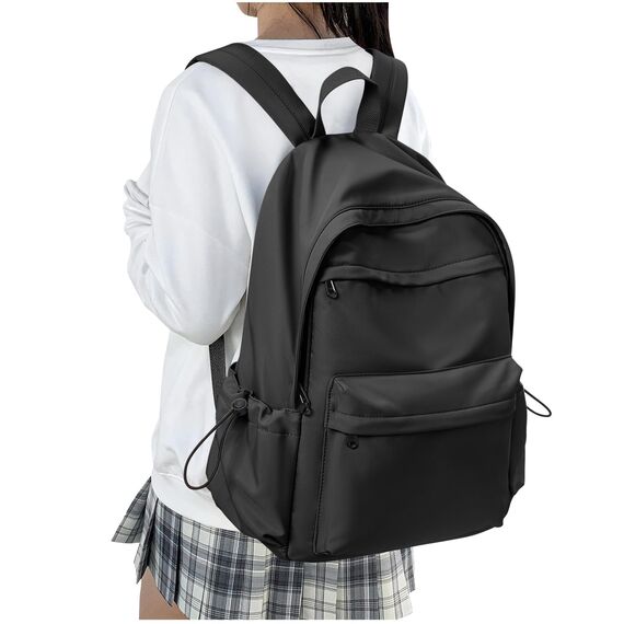 HYC00 Schulrucksack Teenager Mädchen Schultaschen Causal Daypacks Damen College Rucksack Leichter Rucksack Mädchen Teenager Schule Schultasche Wasserdicht Laptop Rucksack 14 zoll Backpack,Schwarz