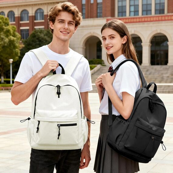 HYC00 Schulrucksack Teenager Mädchen Schultaschen Leichter Schultasche Mädchen Jungen Büchertasche School Backpack Girls College Rucksack Wasserdichter Laptop Rucksack Damen Casual Daypacks,Schwarz