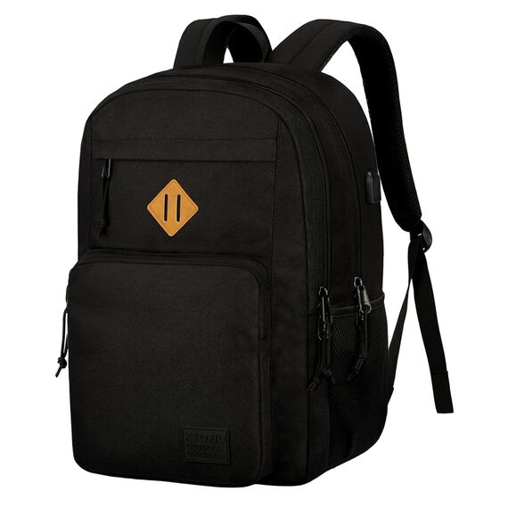 KEOFID Laptop Rucksack für Herren Damen, Großer Schulrucksack für Jungen, Mädchen und Teenager, Anti-Diebstahl Computer Ruck sack, 15,6 Zoll Laptop, Handgepäck Rucksack(Schwarz)