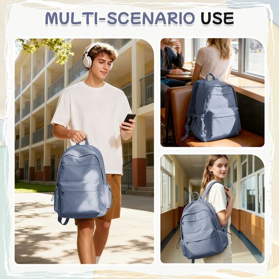 HYC00 Schulrucksack Teenager Mädchen Schultaschen Causal Daypacks Damen College Rucksack Leichter Rucksack Mädchen Teenager Schule Schultasche Wasserdicht Laptop Rucksack 14 zoll Backpack,Blau Lila