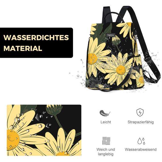 Fmeida Damen Rucksack Elegant Anti Diebstahl Taschenrucksack 2 in 1 Damen Rucksack Tasche Casual Daypack Kleiner Reiserucksack für Mädchen