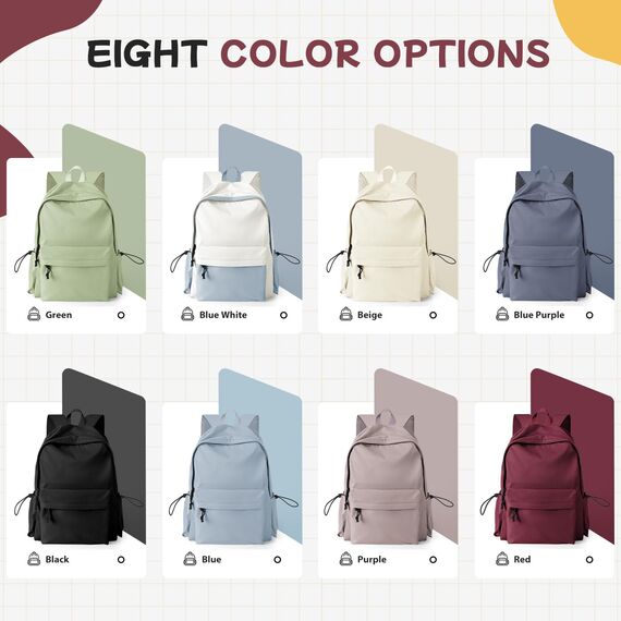 HYC00 Schulrucksack Damen, Causal Travel Schultaschen 14 Zoll Laptop Rucksack für Mädchen im Teenageralter Leichter Rucksack Wasserabweisend Bookbag College Boys Men Work Daypack,Rot