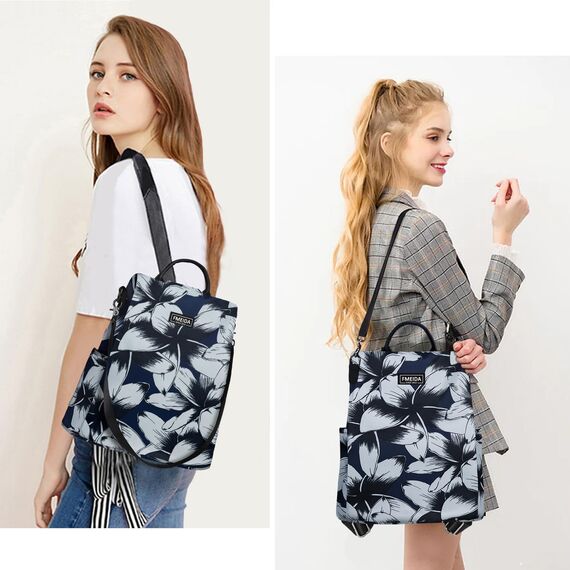 Fmeida Rucksack Damen Diebstahlsichere Tasche Cityrucksack Taschenrucksack 2 in 1 Casual Daypack Klein Stadtrucksack Tagesrucksack