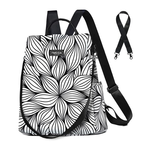 Fmeida Kleiner Rucksack Damen Diebstahlsicher Rucksack Handtaschen Wasserdichte Schultertasche Casual Daypack Klein Reiserucksack Taschenrucksack 2 in 1 Cityrucksack für Frauen Mädchen