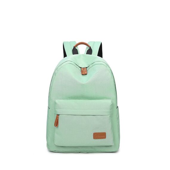 Joymoze Klassischer Einfarbiger Wasserdichter Schulrucksack für Teenager Retro Freizeit Rucksack Hellblau 840