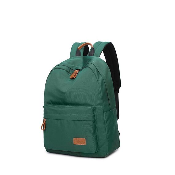 Joymoze Klassischer Einfarbiger Wasserdichter Schulrucksack für Teenager Retro Freizeit Rucksack Dunkelgrün 840