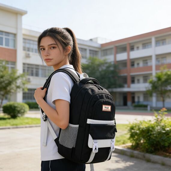 Asge Schulrucksack für Mädchen 7-13 Jahre, wasserdichte Schultasche mit ergonomischem Rücken, atmungsaktiv, rückenschonend, inklusive Handtasche für Teenager