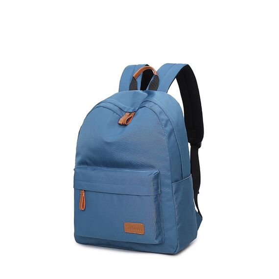 Joymoze Klassischer Einfarbiger Wasserdichter Schulrucksack für Teenager Retro Freizeit Rucksack Blau 840