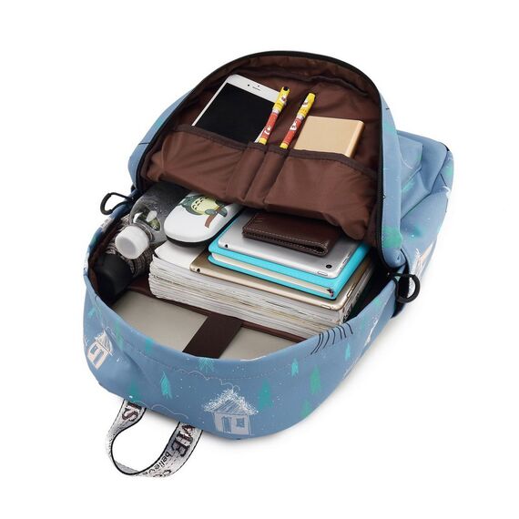 Joymoze Klassischer Einfarbiger Wasserdichter Schulrucksack für Teenager Retro Freizeit Rucksack (Chalet)