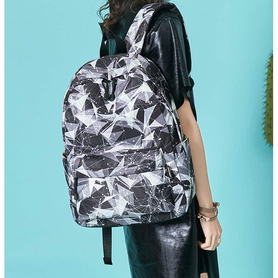 Joymoze Klassischer Einfarbiger Wasserdichter Schulrucksack für Teenager Retro Freizeit Rucksack (Sternenklarer Himmel)