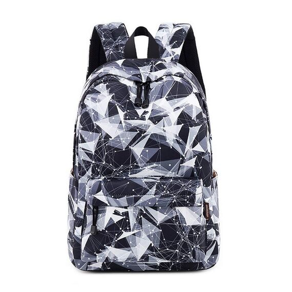 Joymoze Klassischer Einfarbiger Wasserdichter Schulrucksack für Teenager Retro Freizeit Rucksack (Sternenklarer Himmel)