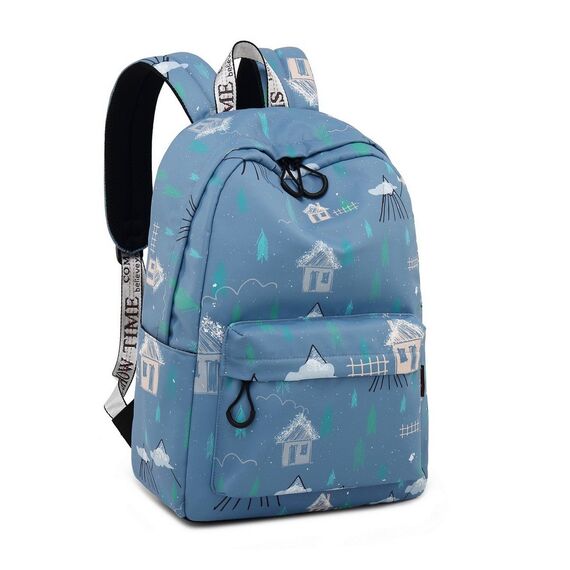 Joymoze Klassischer Einfarbiger Wasserdichter Schulrucksack für Teenager Retro Freizeit Rucksack (Chalet)