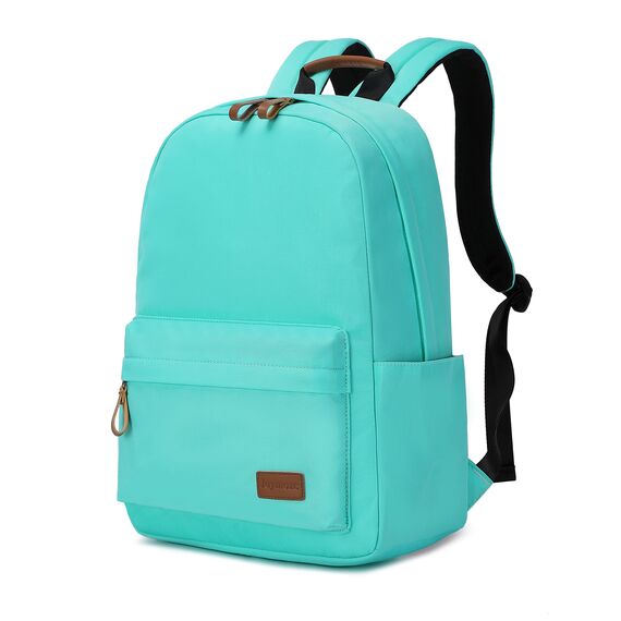 Joymoze Klassischer Einfarbiger Wasserdichter Schulrucksack für Teenager Retro Freizeit Rucksack Grün